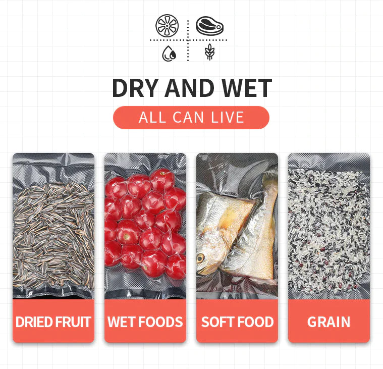 Vacuum Sealer Machine Food Preservation Storage Saver Automatic With Seal Bag Anti Spier