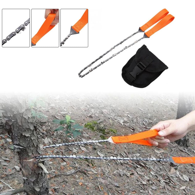 Outdoor hand zipper saw pocket chain saw garden tools 11/16/33 teeth 24 inch portable camping survival wire saw V.I.P Digital Presence