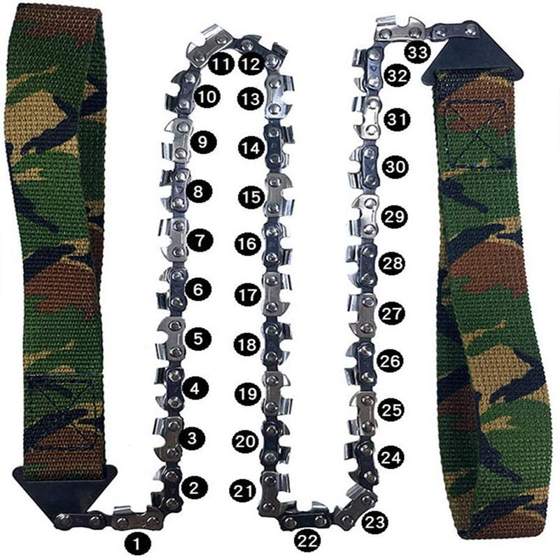 Outdoor hand zipper saw pocket chain saw garden tools 11/16/33 teeth 24 inch portable camping survival wire saw V.I.P Digital Presence