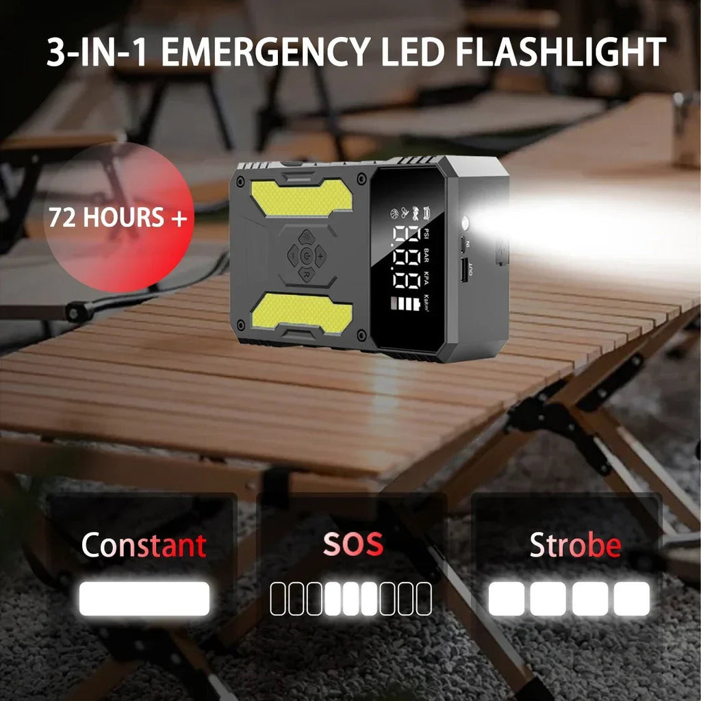 12V Lithium  Booster Jump Starter and Air Compressor V.I.P Digital Presence