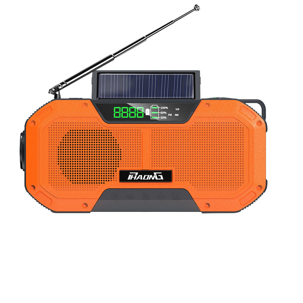 Outdoor Emergency Radio Bluetooth Speaker Solar Hand Flashlight Mobile Charging 5000 Mah Large Capacity V.I.P Digital Presence