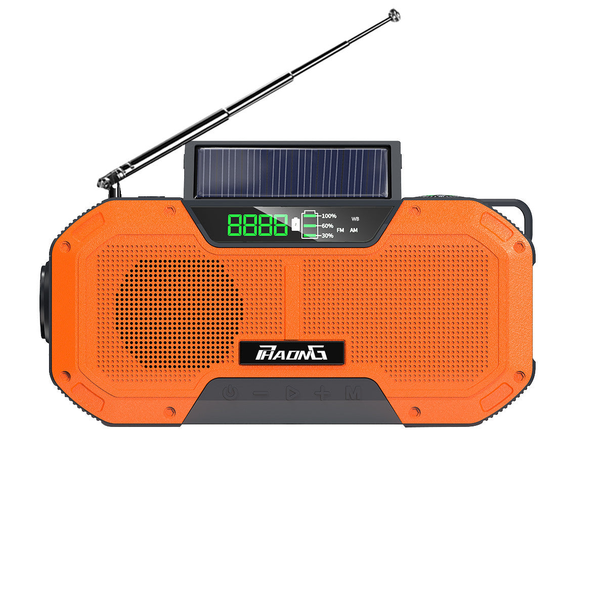 Outdoor Emergency Radio Bluetooth Speaker Solar Hand Flashlight Mobile Charging 5000 Mah Large Capacity V.I.P Digital Presence
