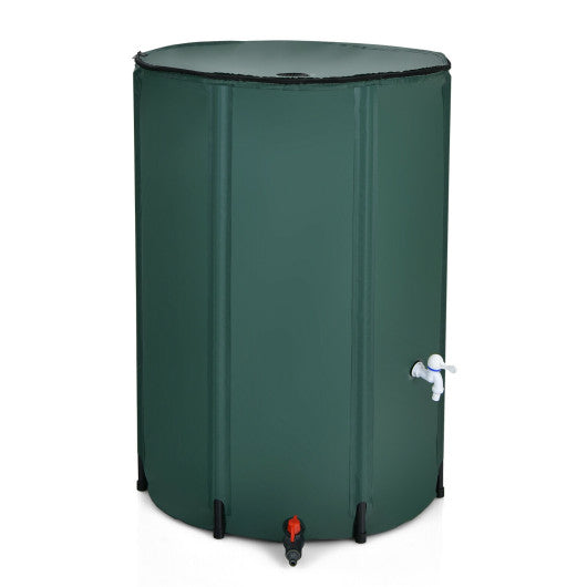 100 Gallon Portable Rain Barrel Water Collector Tank with Spigot Filter VYSN