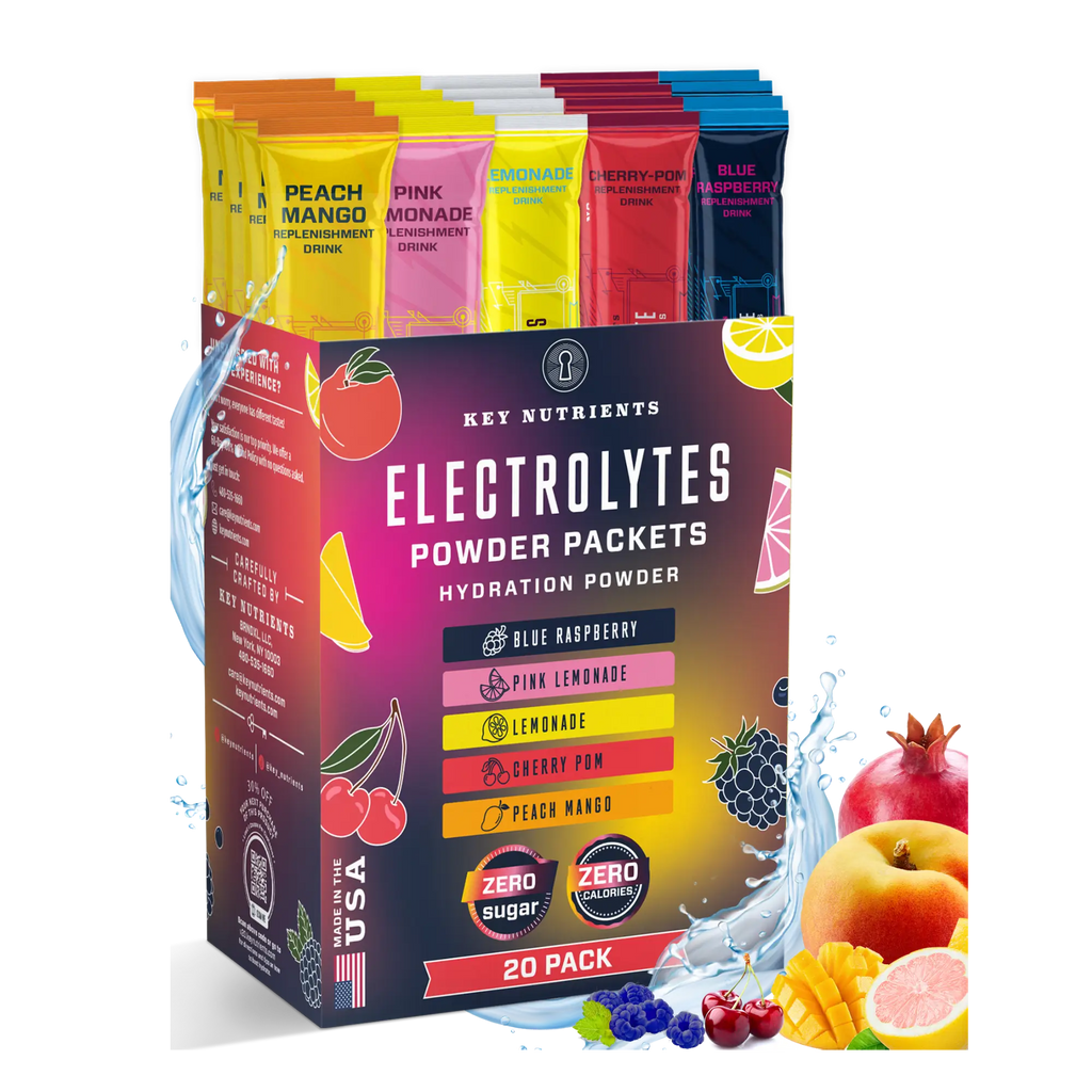 Electrolyte Recovery Plus Powder Travel Packets Key Nutrients