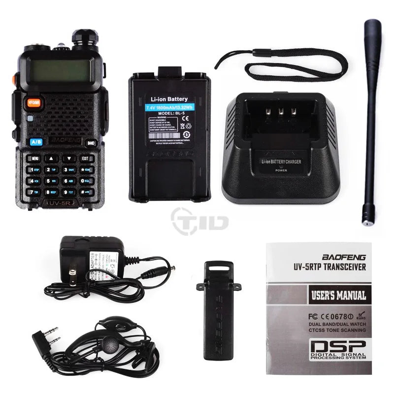 BaoFeng UV-5R Walkie Talkie VHF/UHF136-174Mhz&400-520Mhz Dual Band Two way radio Baofeng uv 5r Portable Walkie talkie uv5r V.I.P Digital Presence