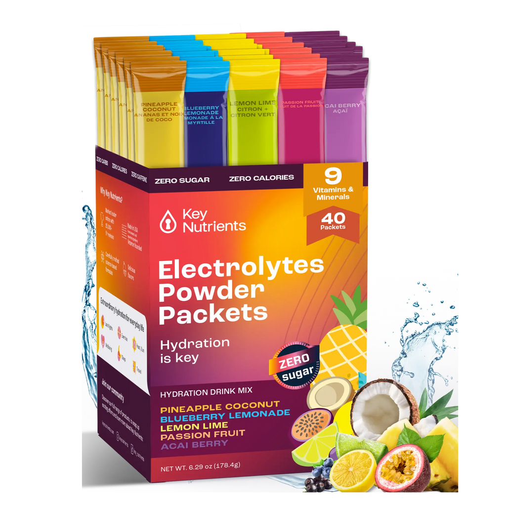 Electrolyte Recovery Plus Powder Travel Packets Key Nutrients