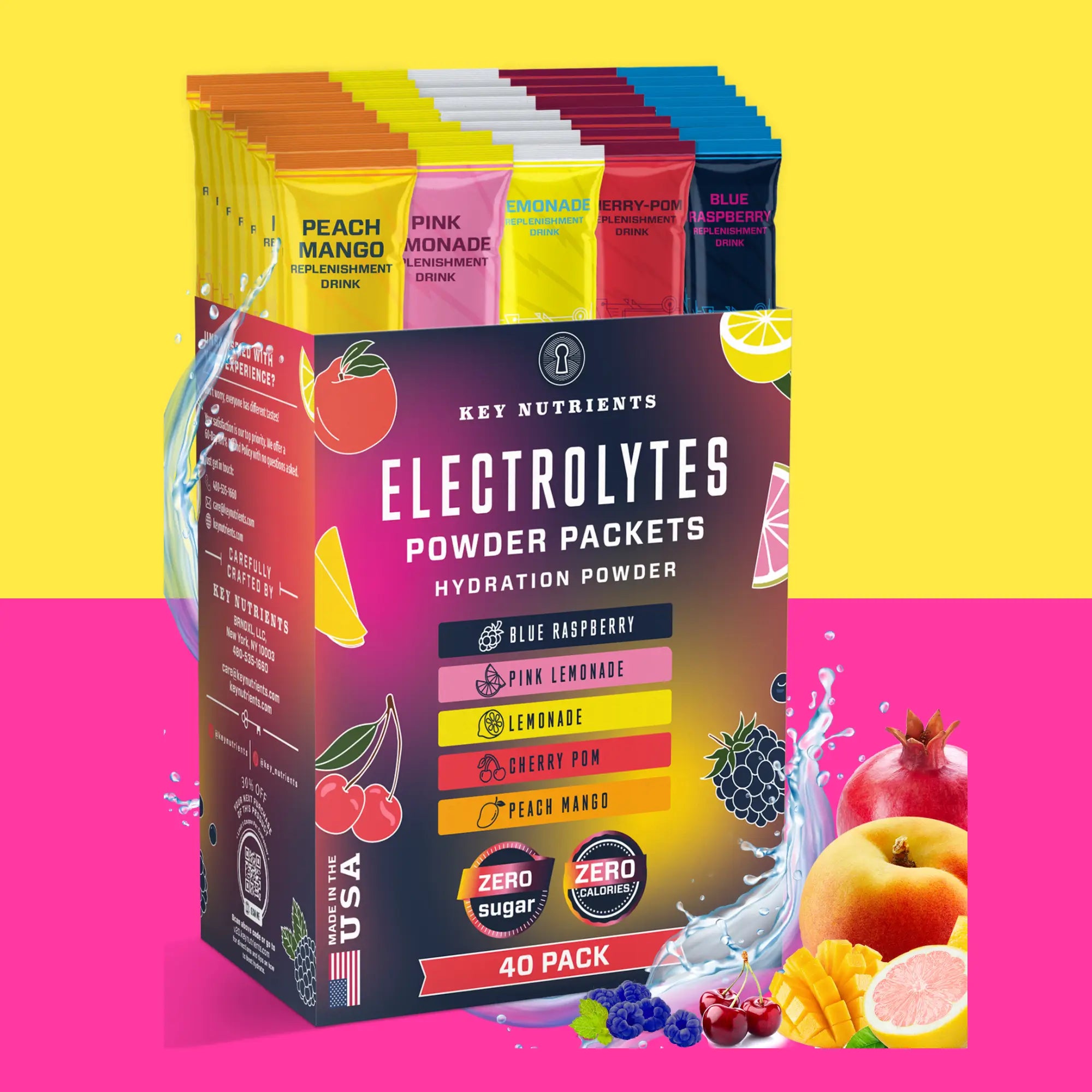 Electrolyte Recovery Plus Powder Travel Packets Key Nutrients