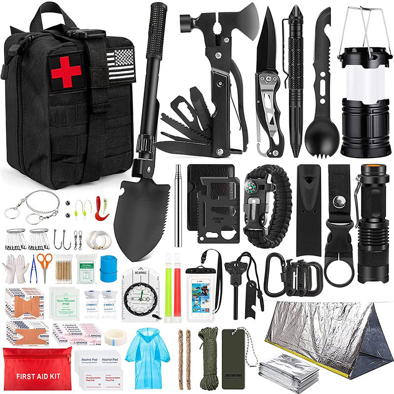 Outdoor Camping Supplies Equipment Multifunctional Outdoor Survival Emergency Kit Tool Suit Pi-Mart