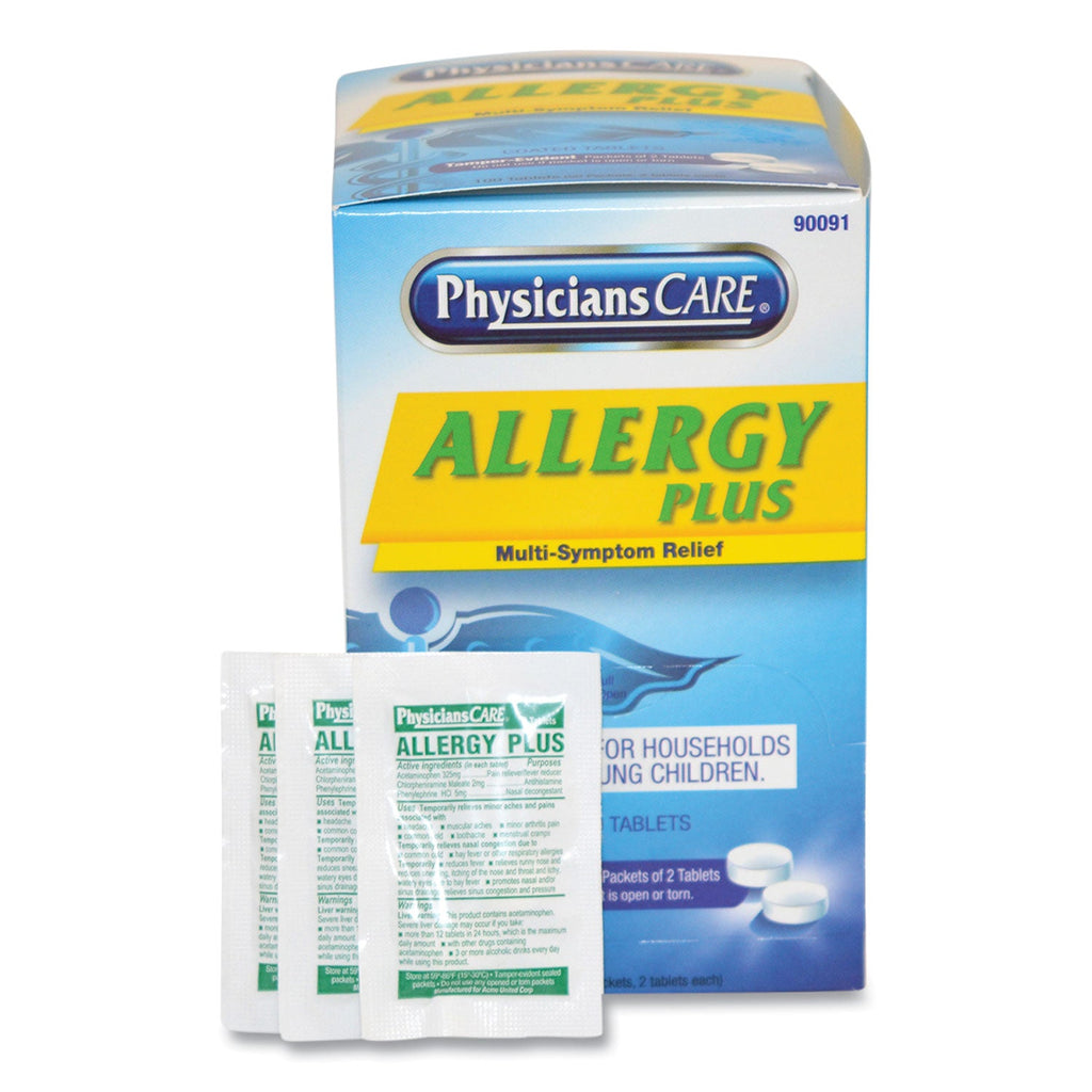 PhysiciansCare Allergy Antihistamine Medication, Two-Pack, 50 Packs/Box 2xSavings