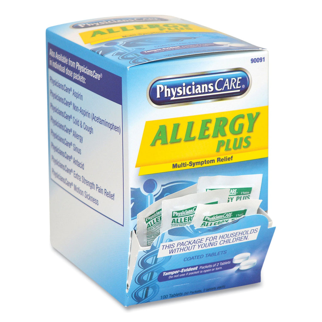 PhysiciansCare Allergy Antihistamine Medication, Two-Pack, 50 Packs/Box 2xSavings