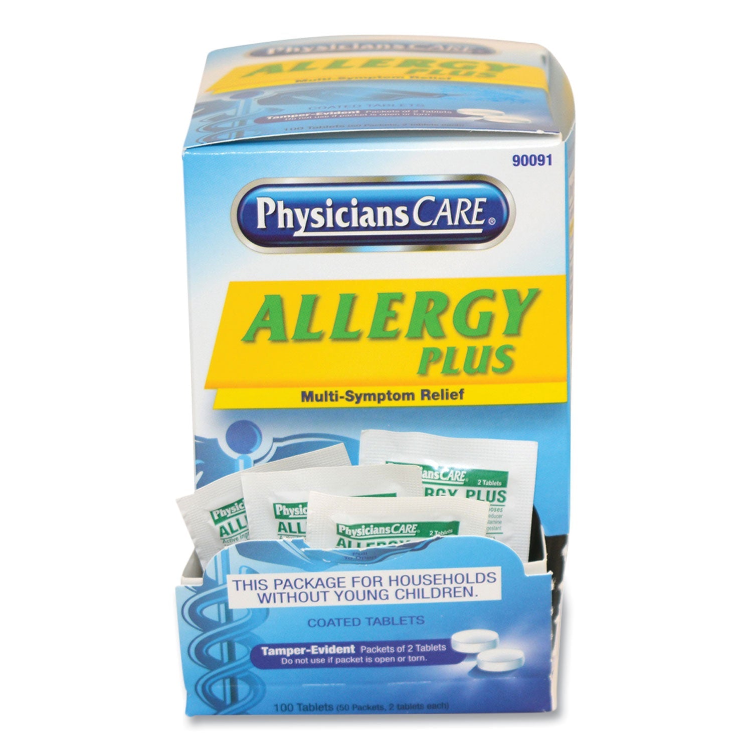 PhysiciansCare Allergy Antihistamine Medication, Two-Pack, 50 Packs/Box 2xSavings