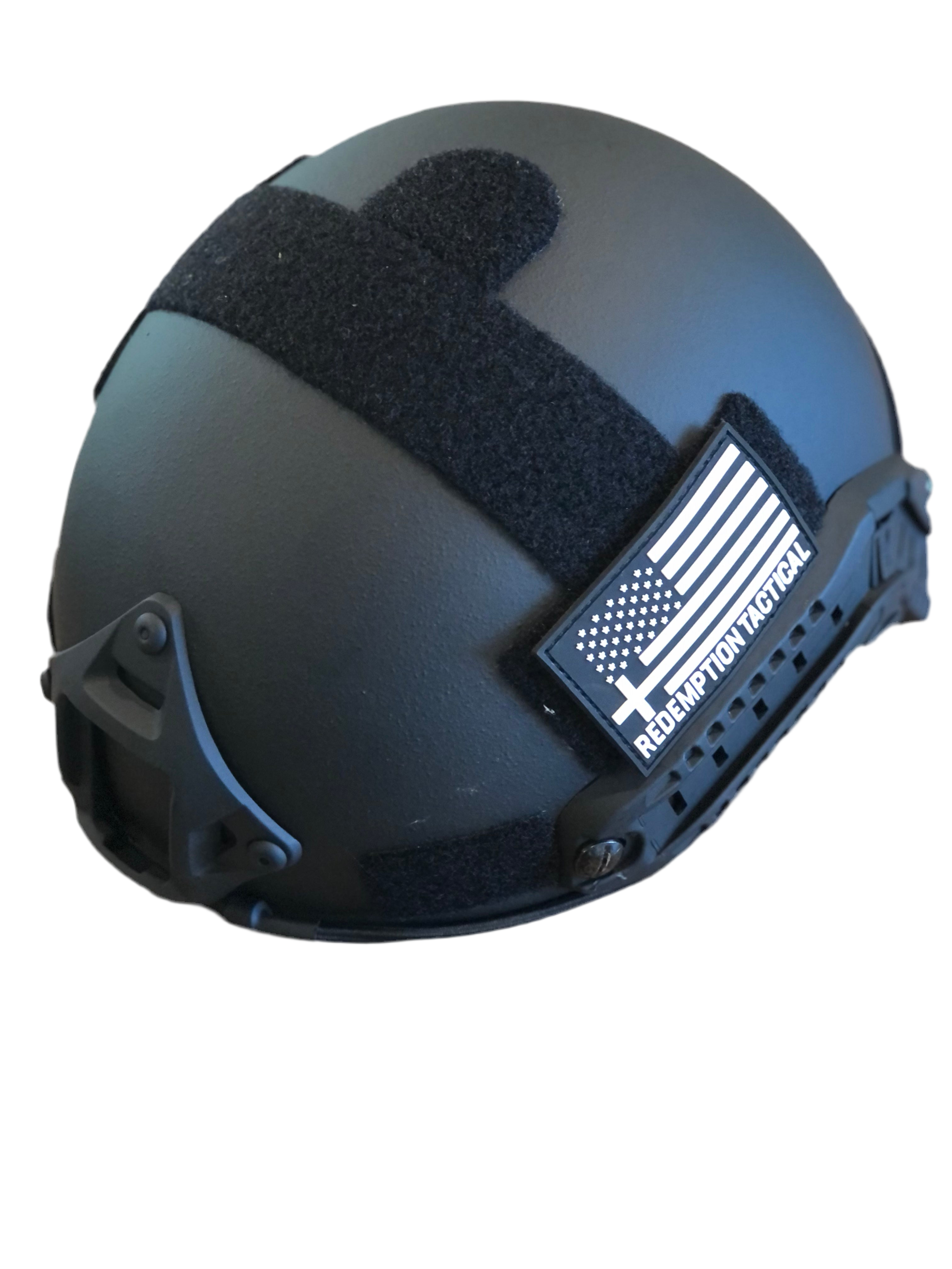 Ballistic Helmet RT2 High Cut Helmet: Tested to LEVEL IIIA (Included Arc Rails, Padding, Straps) Redemption Tactical