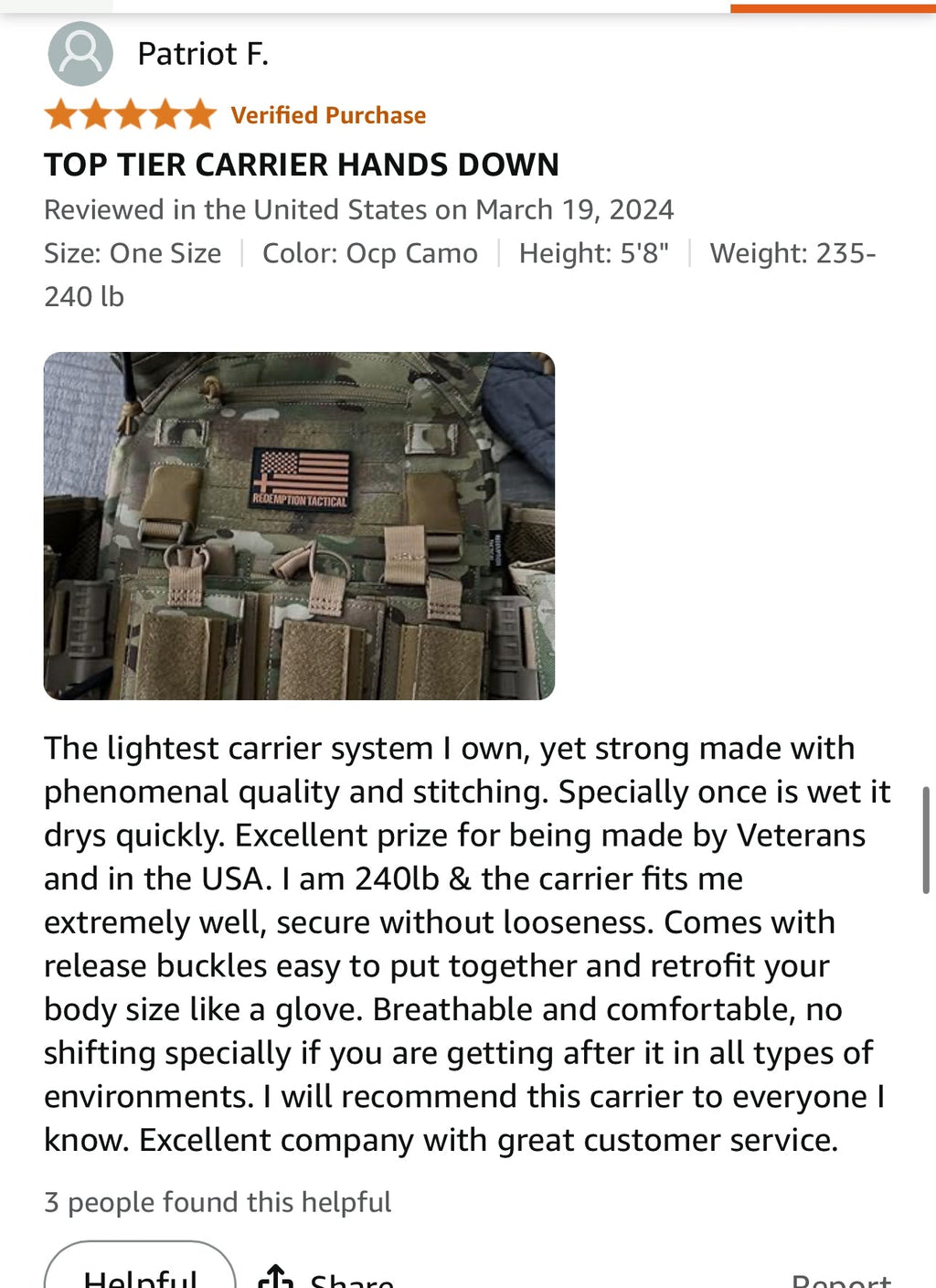 Redemption Tactical "CRUSADER 2.0"® V4 Vest Redemption Tactical