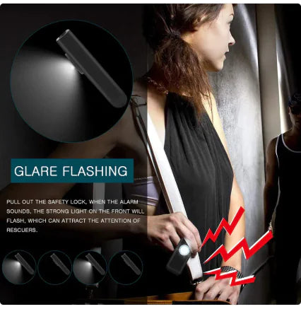 Self Defense Siren Safety Alarm For Women Keychain With SOS LED Light Personal Self Alarm Personal Security Keychain Alarm Pi-Mart