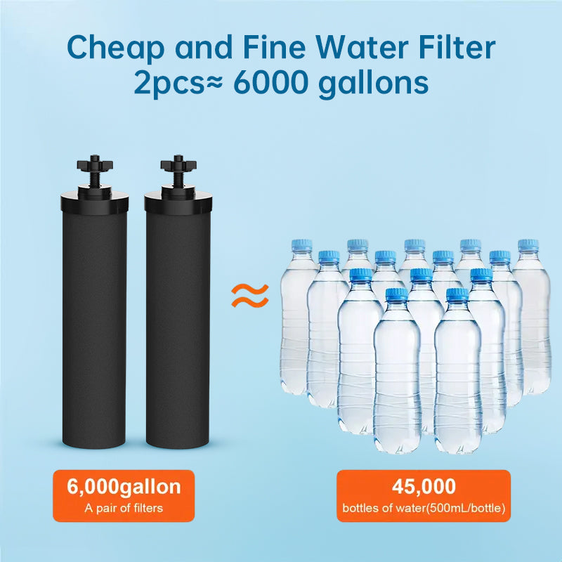 Compatible Replacement Filter for Berkey Countertop Water Purification System - BB9 - 2 Activated Carbon Water Filter Cartridge V.I.P Digital Presence