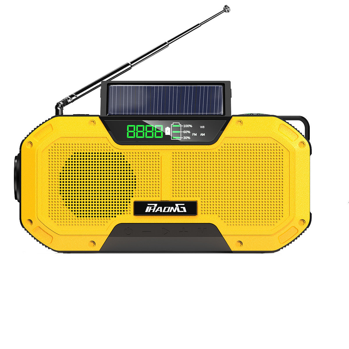 Outdoor Emergency Radio Bluetooth Speaker Solar Hand Flashlight Mobile Charging 5000 Mah Large Capacity V.I.P Digital Presence