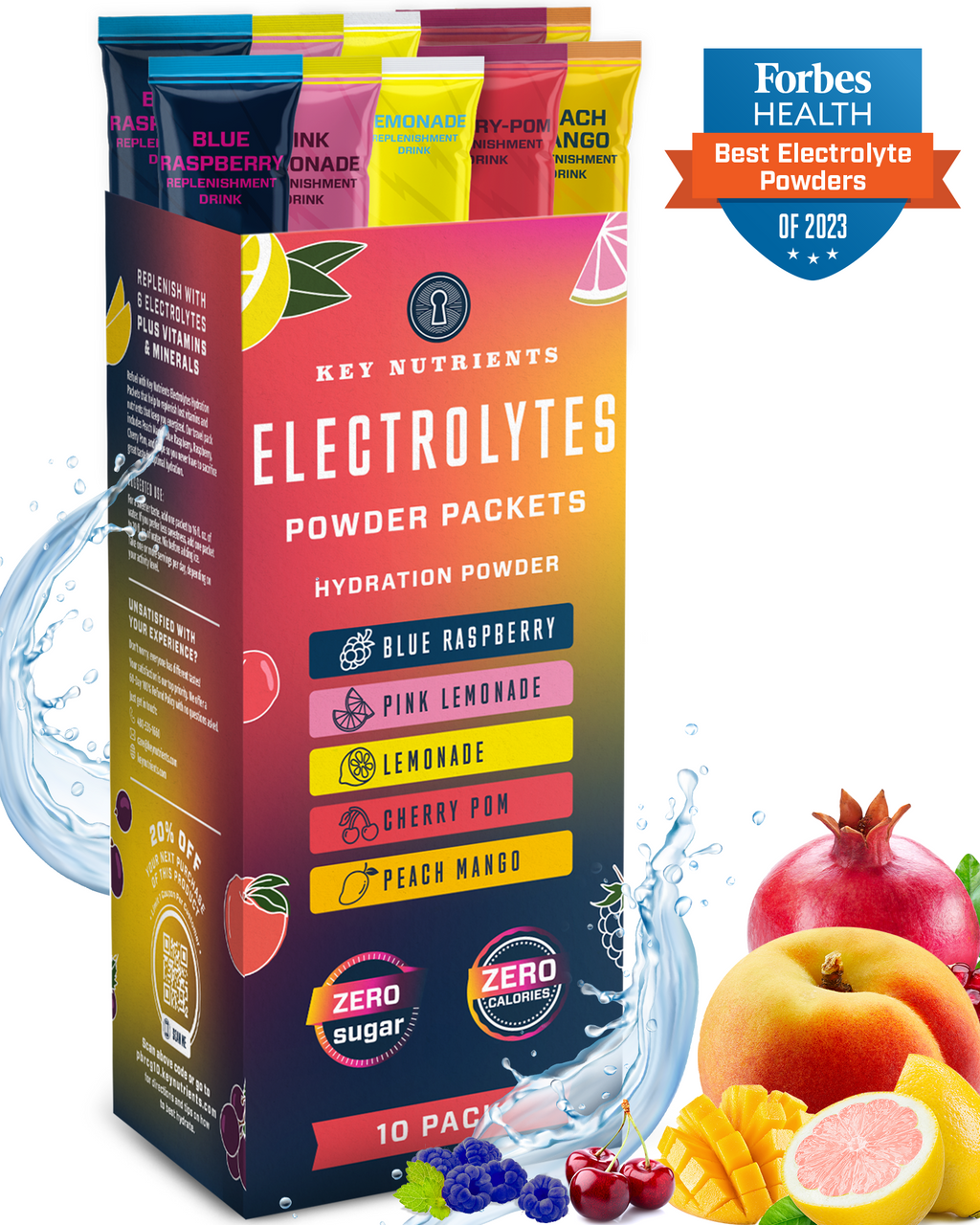 Electrolyte Recovery Plus Powder Travel Packets Key Nutrients