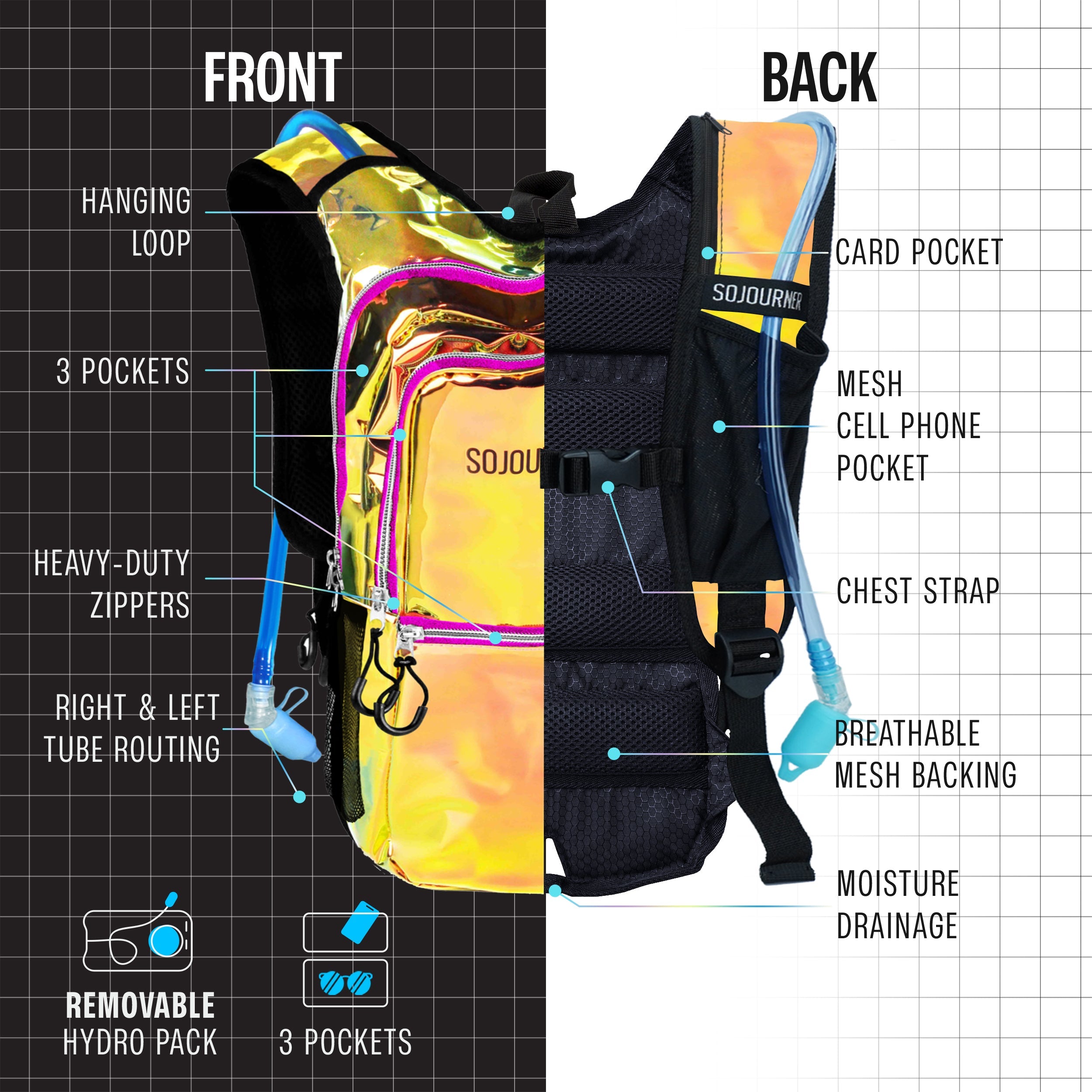 Hydration Pack Backpack (Medium) SoJourner