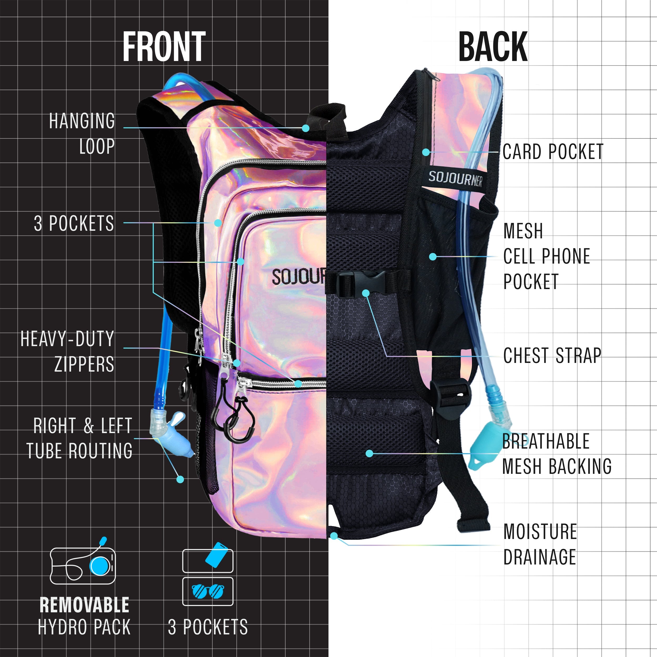 Hydration Pack Backpack (Medium) SoJourner