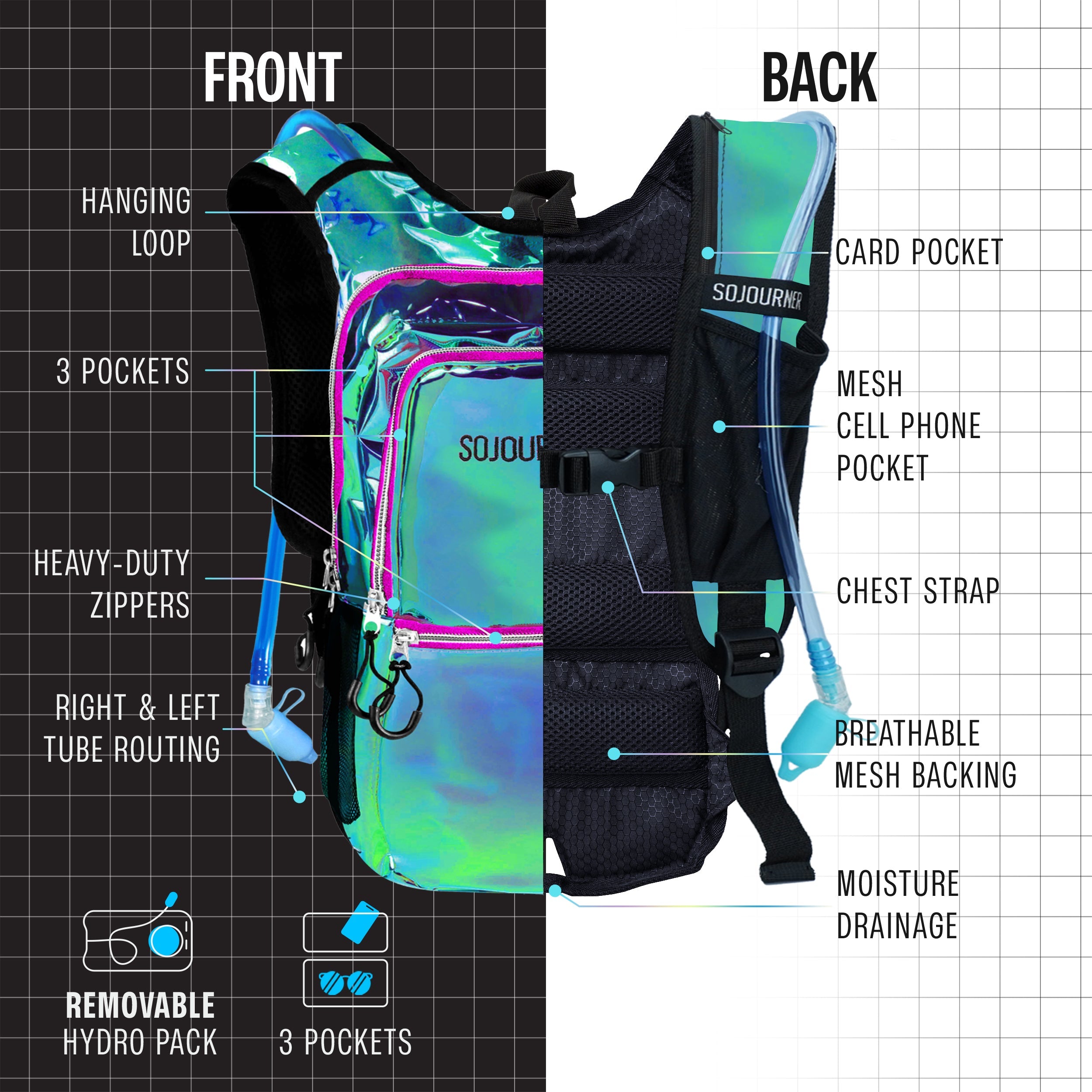 Hydration Pack Backpack (Medium) SoJourner