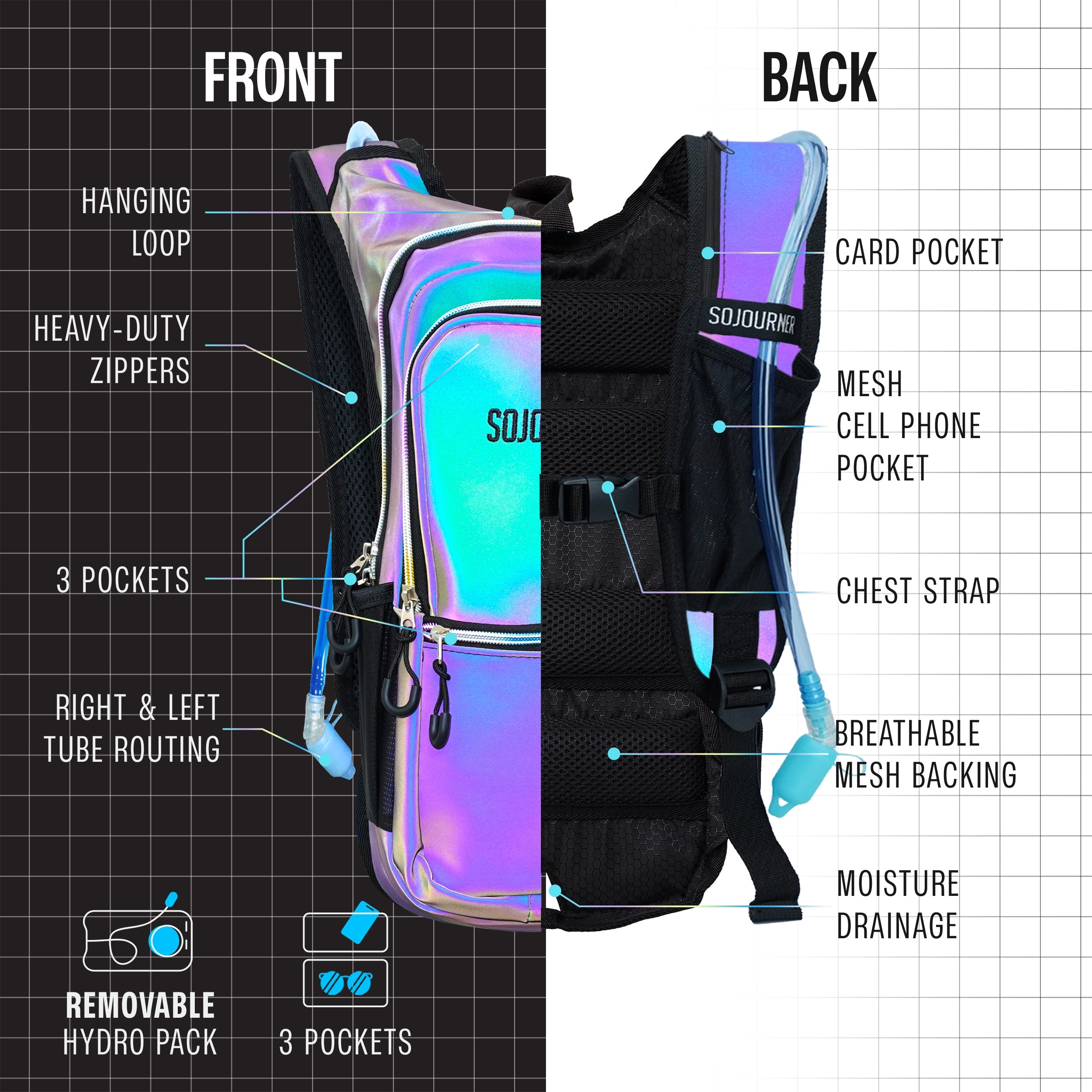 Hydration Pack Backpack (Medium) SoJourner