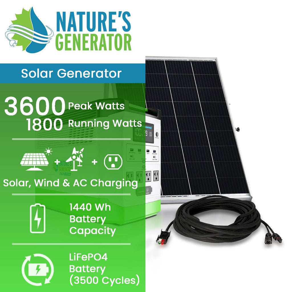 Nature's Generator Lithium 1800 Solar Generator Nature's Generator