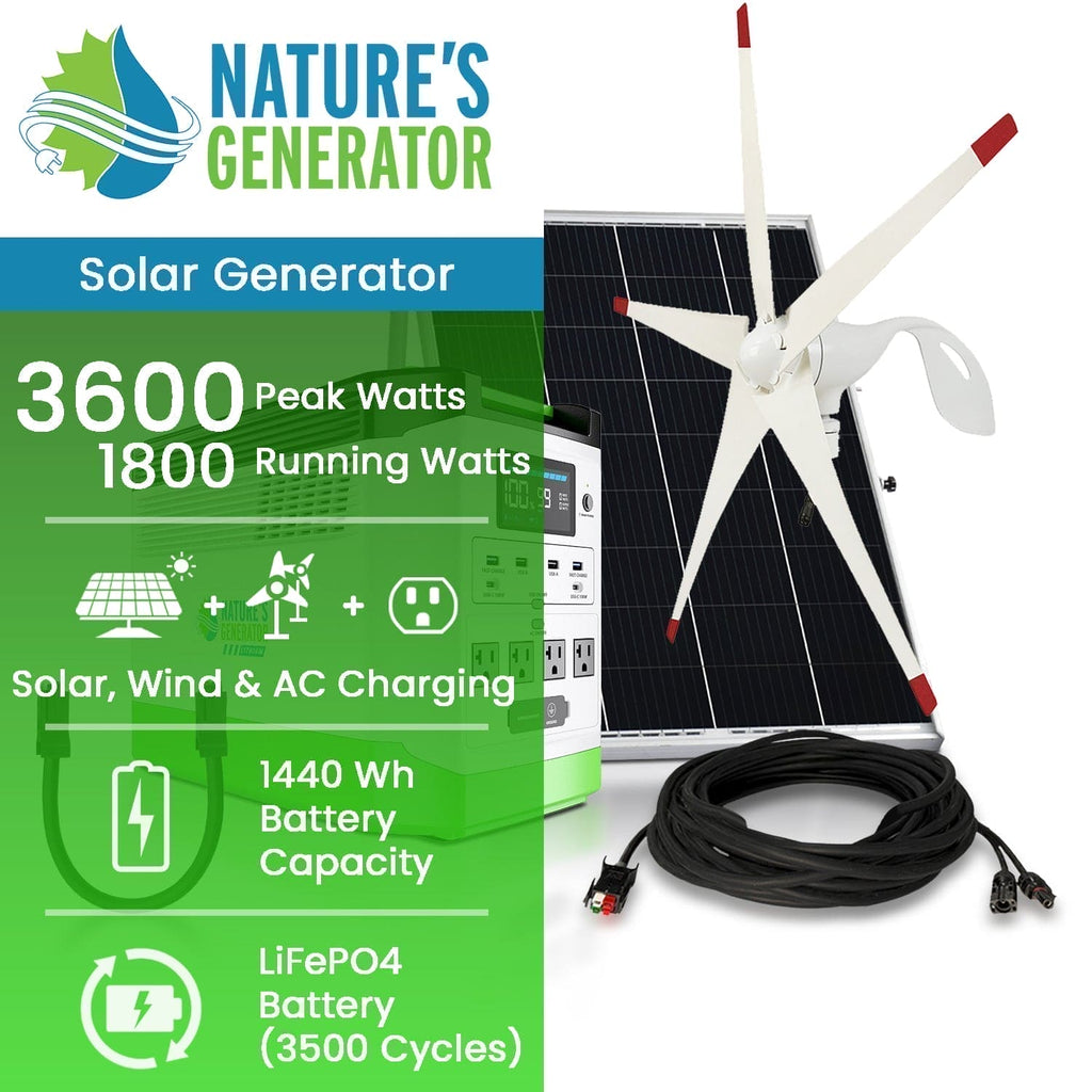 Nature's Generator Lithium 1800 Solar and Wind Generator Nature's Generator