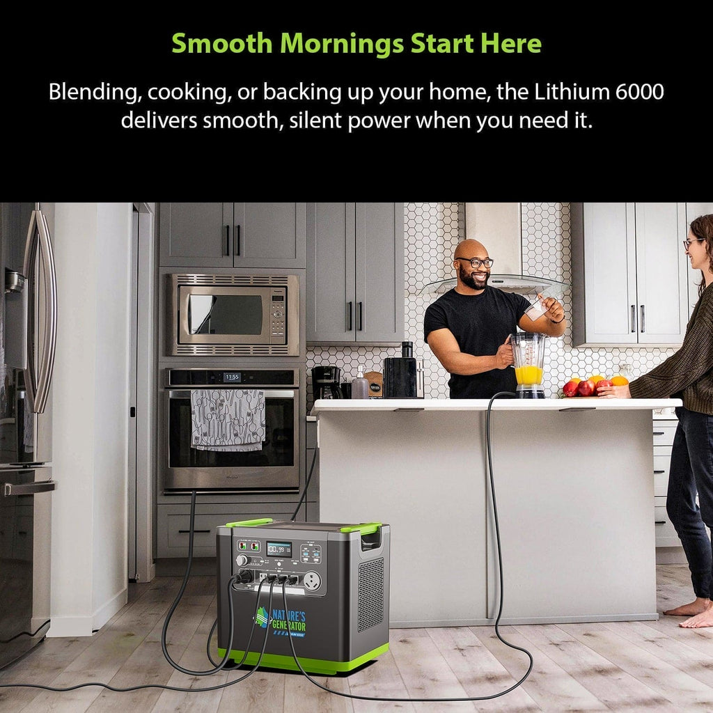 Nature's Generator Lithium 6000 with Solar Panel Nature's Generator