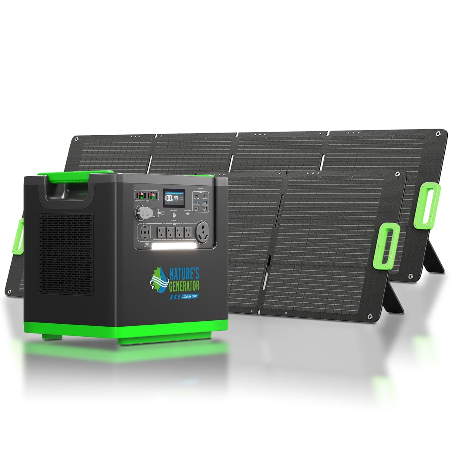 Nature's Generator Lithium 6000 with Solar Panel Nature's Generator