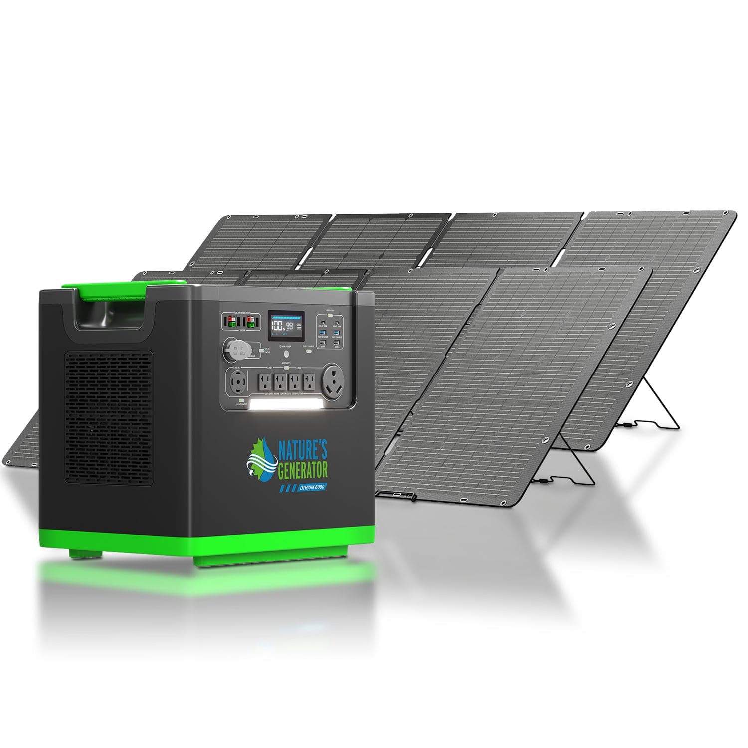 Nature's Generator Lithium 6000 with Solar Panel Nature's Generator