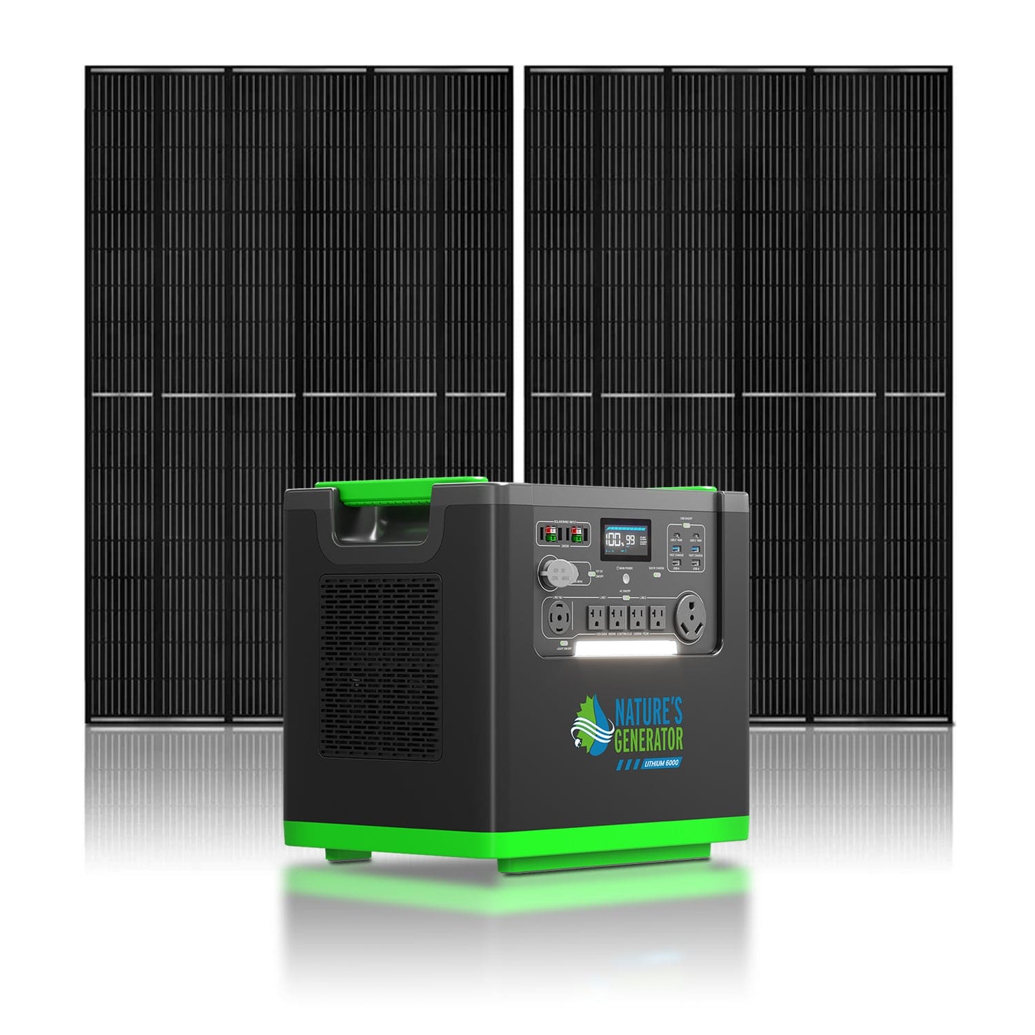 Nature's Generator Lithium 6000 with Solar Panel Nature's Generator