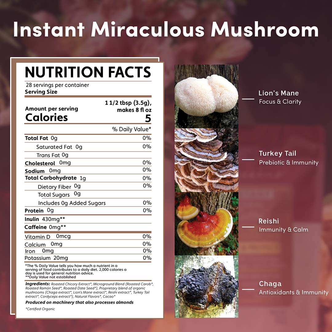 Instant Miraculous Mushrooms® Adapt & Protect Herbal Coffee Teeccino