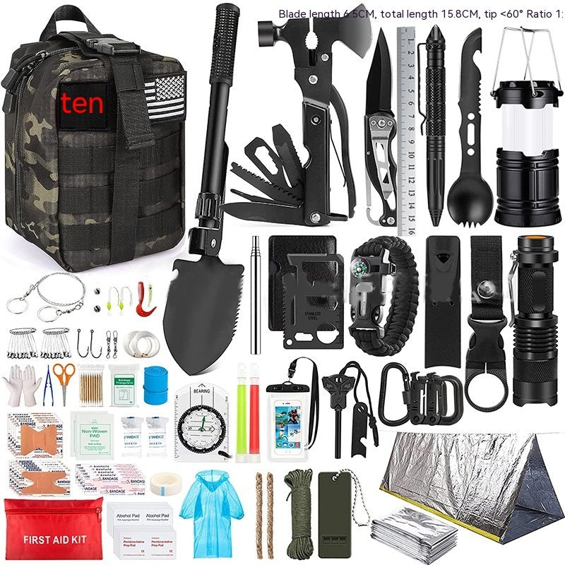 Outdoor Camping Supplies Equipment Multifunctional Outdoor Survival Emergency Kit Tool Suit Pi-Mart