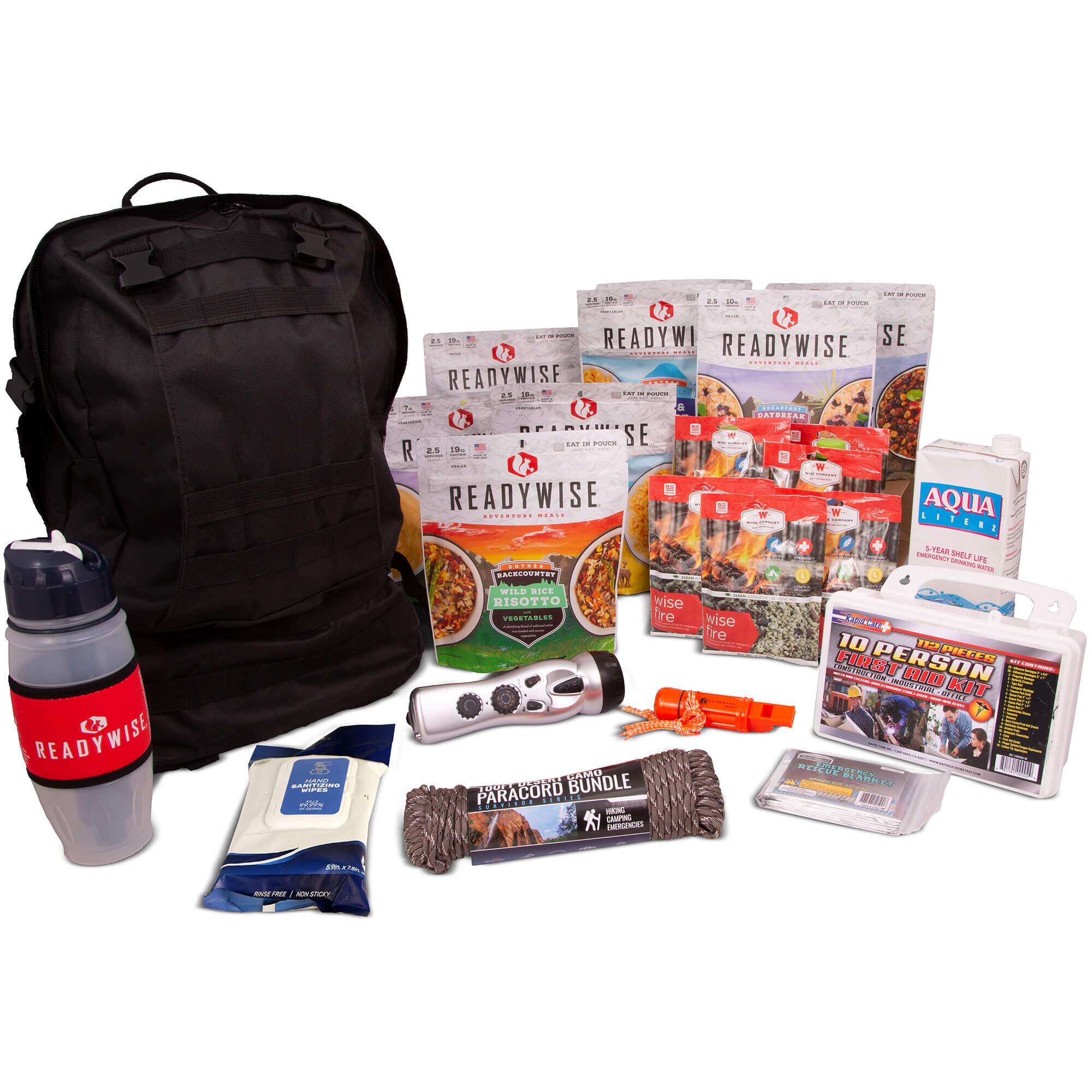 Complete 2 Day Emergency Survival Backpack Kitchen + Metal