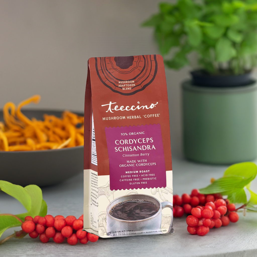 Cordyceps Schisandra Cinnamon Berry Mushroom Herbal Coffee Teeccino