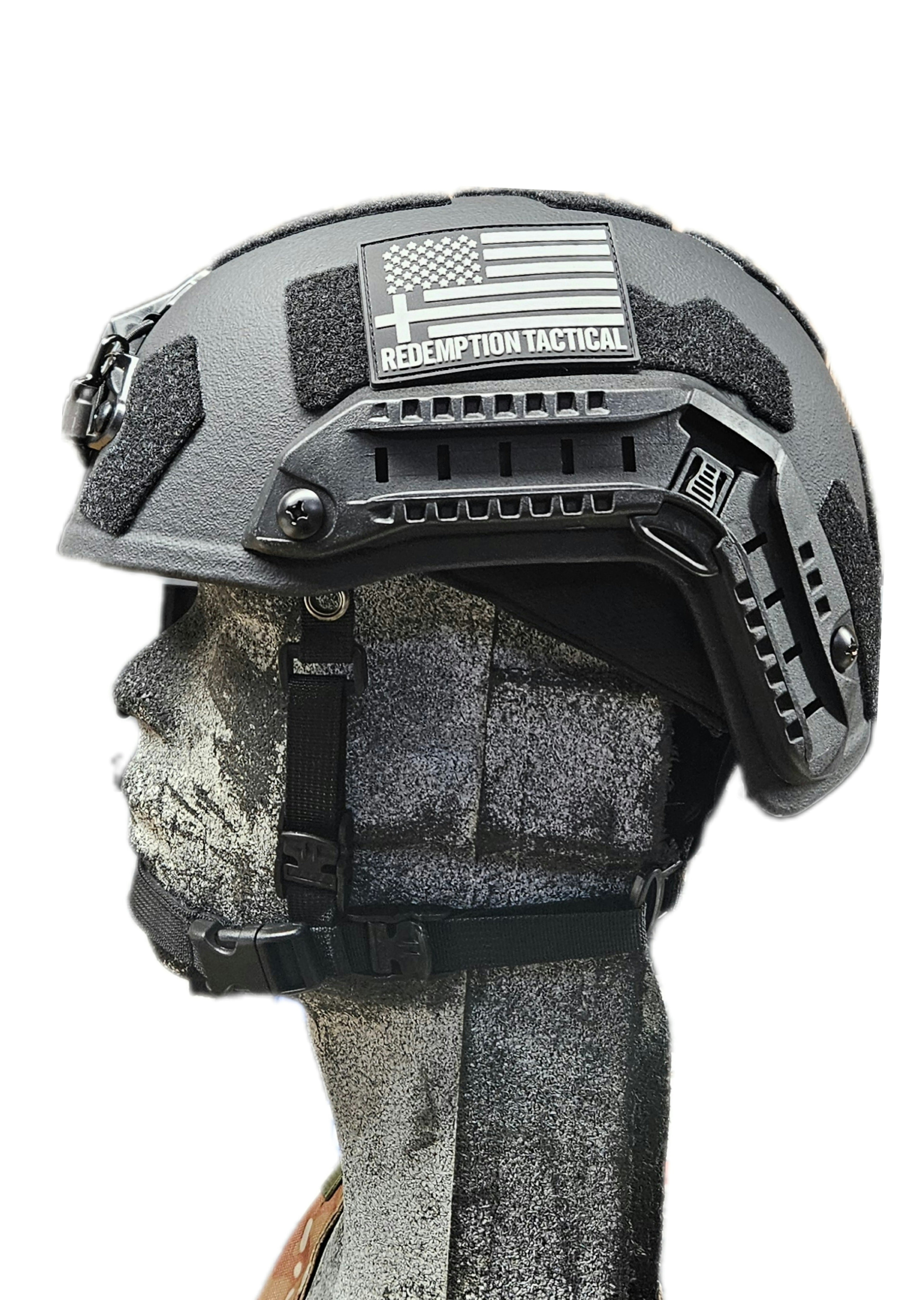 Ballistic Helmet RT2 High Cut Helmet: Tested to LEVEL IIIA (Included Arc Rails, Padding, Straps) Redemption Tactical