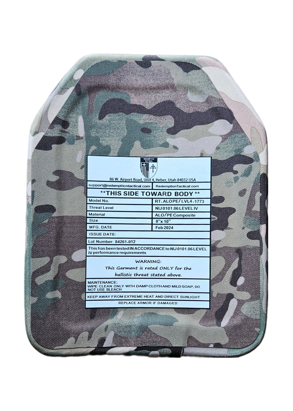 8x10 Level IV Recon 2.0 Armor Kit (Pair Level IV 8x10 Plates or Bundle 8x10 Plates +Recon 2.0 Carrier) Redemption Tactical