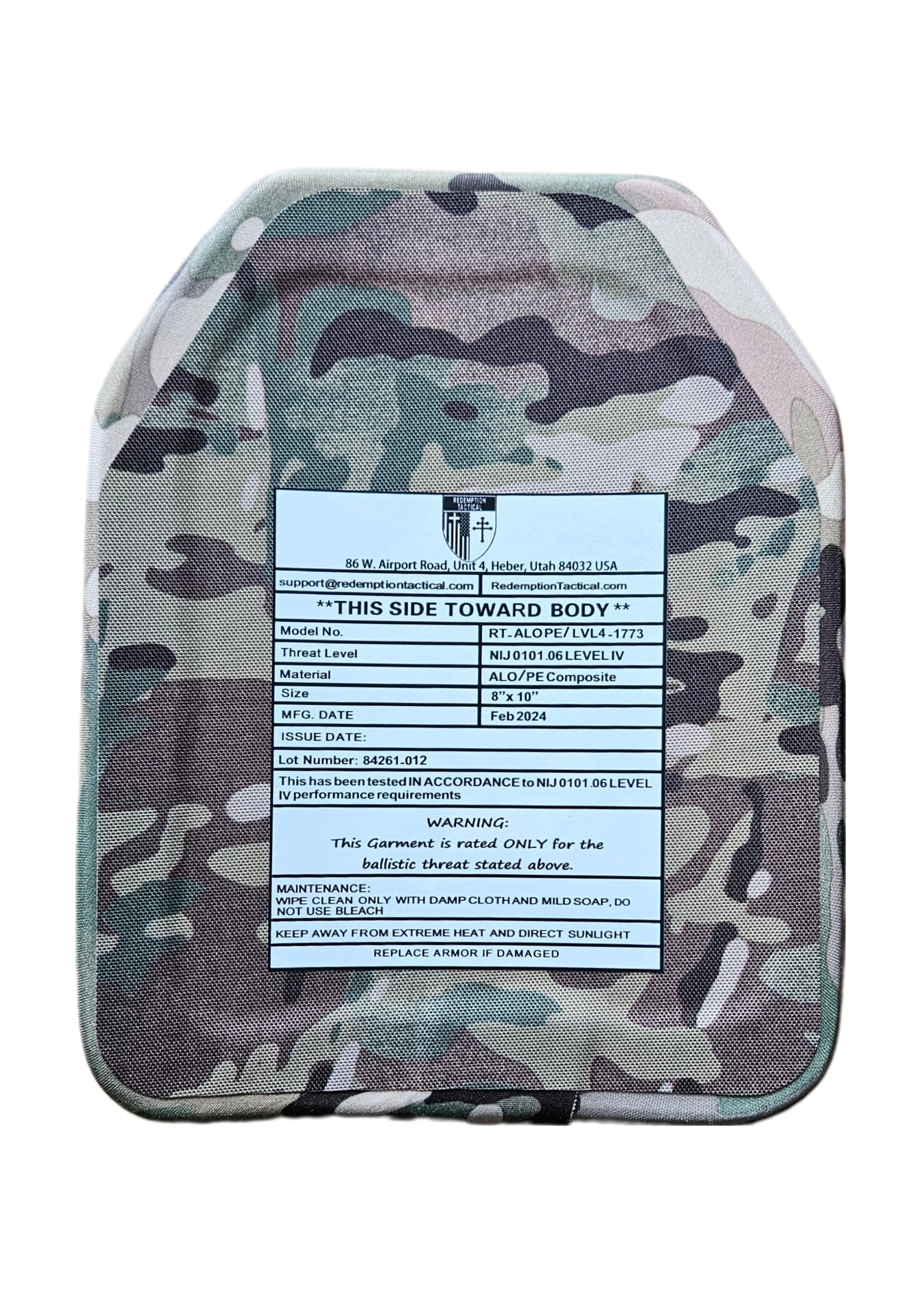 8x10 Level IV Recon 2.0 Armor Kit (Pair Level IV 8x10 Plates or Bundle 8x10 Plates +Recon 2.0 Carrier) Redemption Tactical