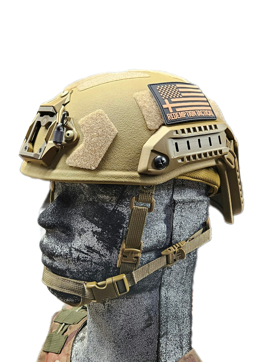 Ballistic Helmet RT2 High Cut Helmet: Tested to LEVEL IIIA (Included Arc Rails, Padding, Straps) Redemption Tactical