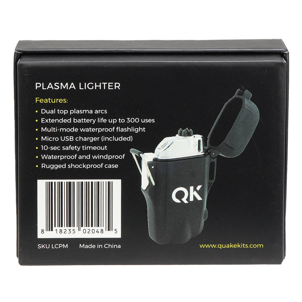 Plasma Lighter | Waterproof & Windproof USB Rechargeable Arc Lighter with Flashlight quakekits.com